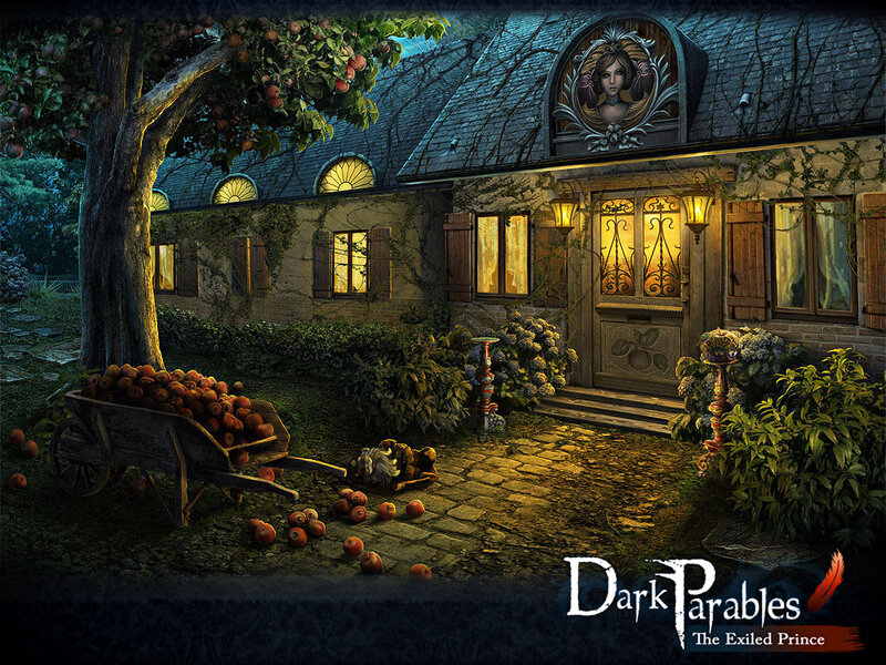 House with Apple Tree — Dark Blue