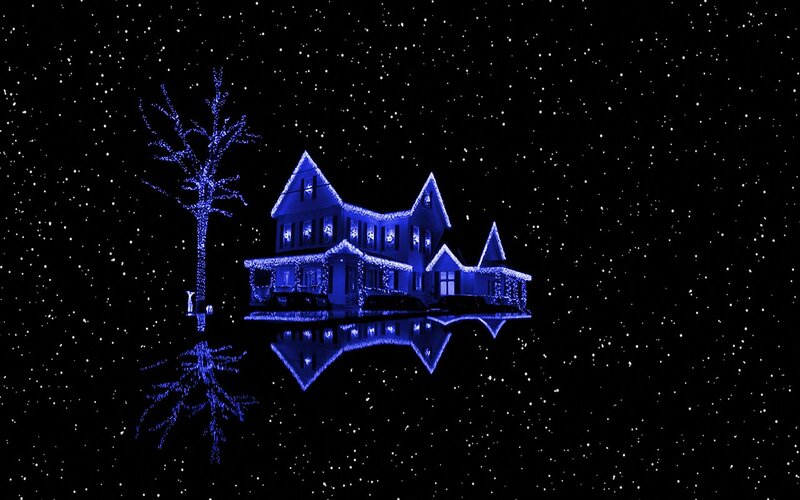 House with Blue Lights — Serene