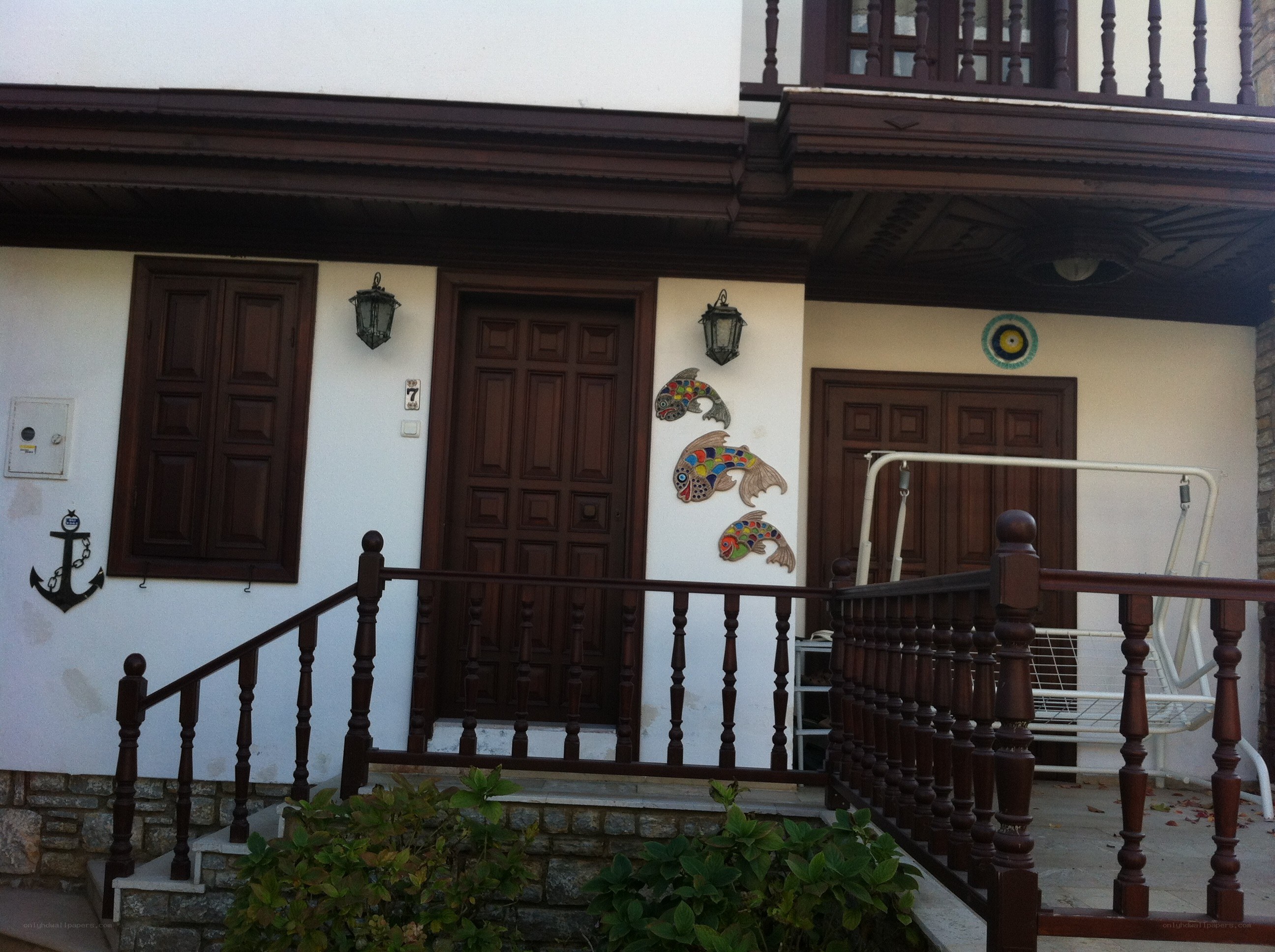 House with fish decorations