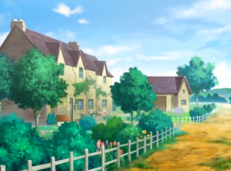 House with Garden — Blue