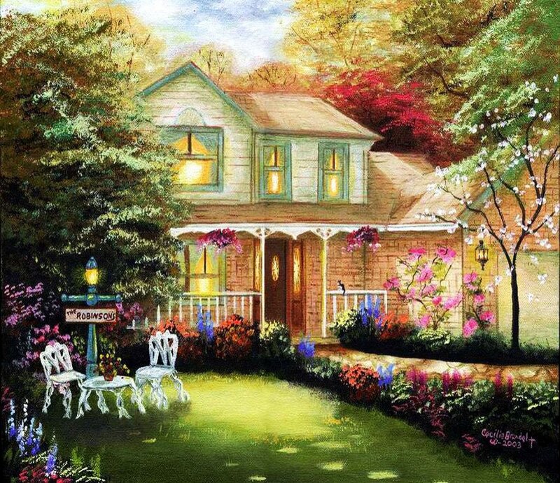 House with Garden — Green, Serene, Afternoon