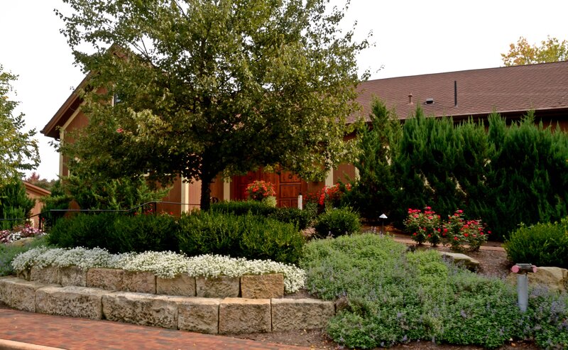 House with Garden — Green, Serene, Autumn