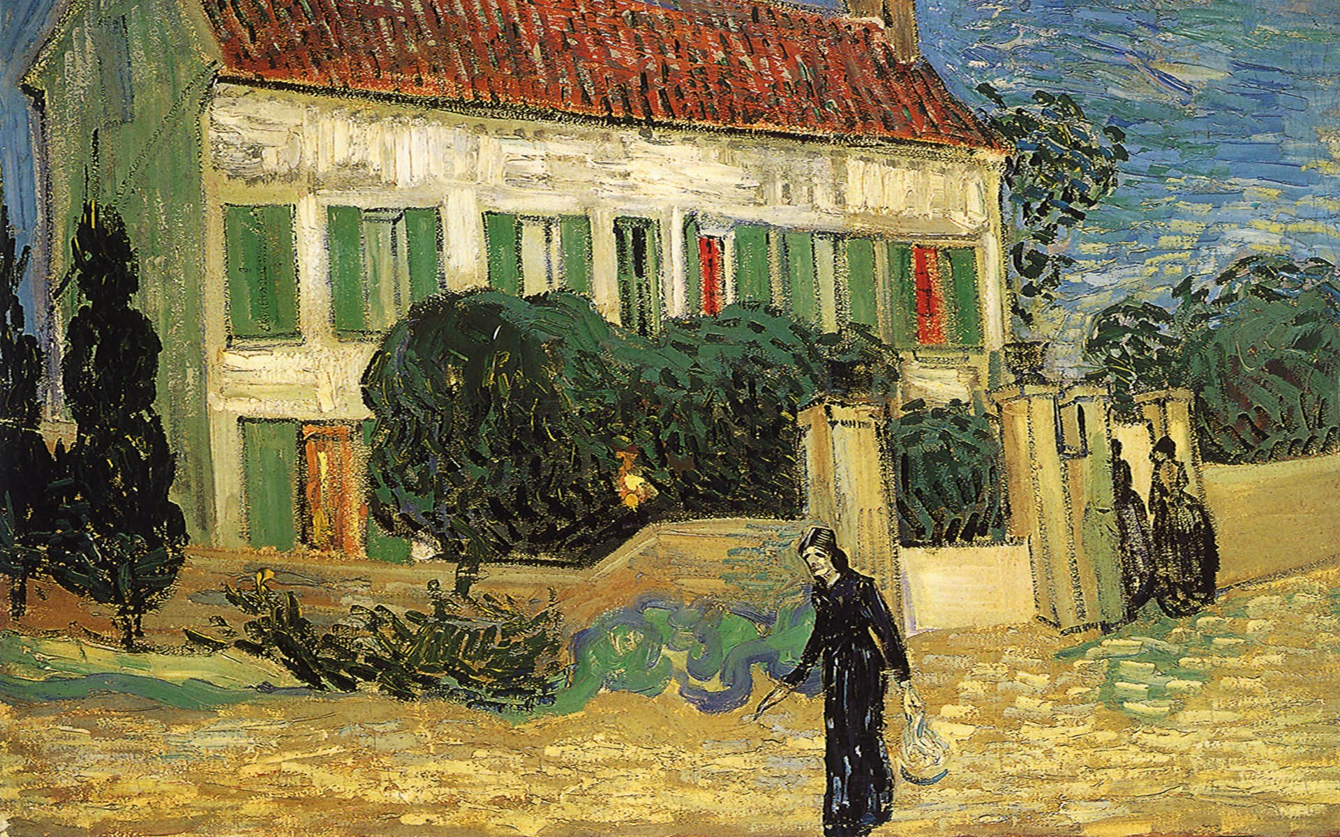House with Green Shutters
