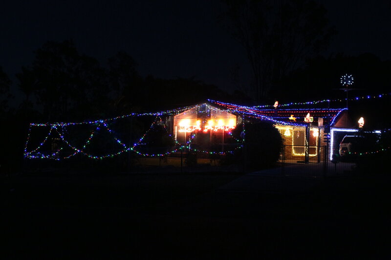 House with Holiday Lights — Black, Festive
