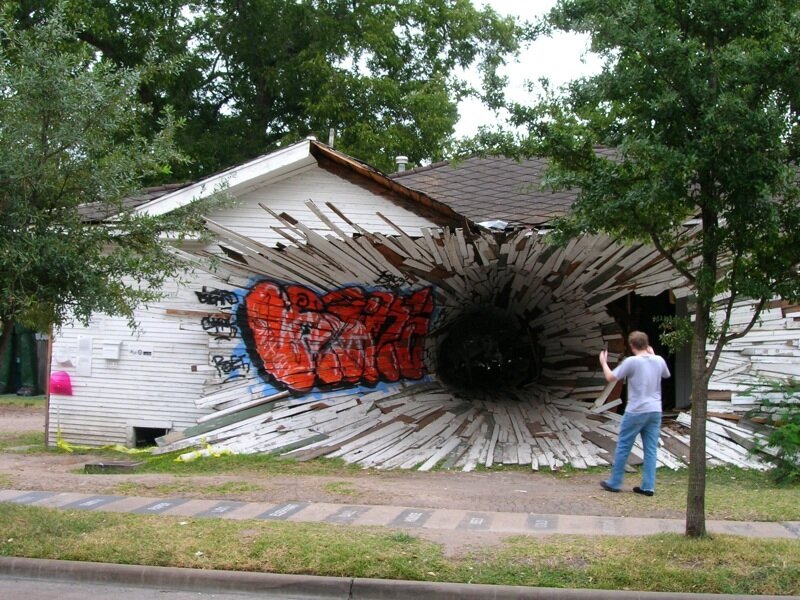 House with Large Hole