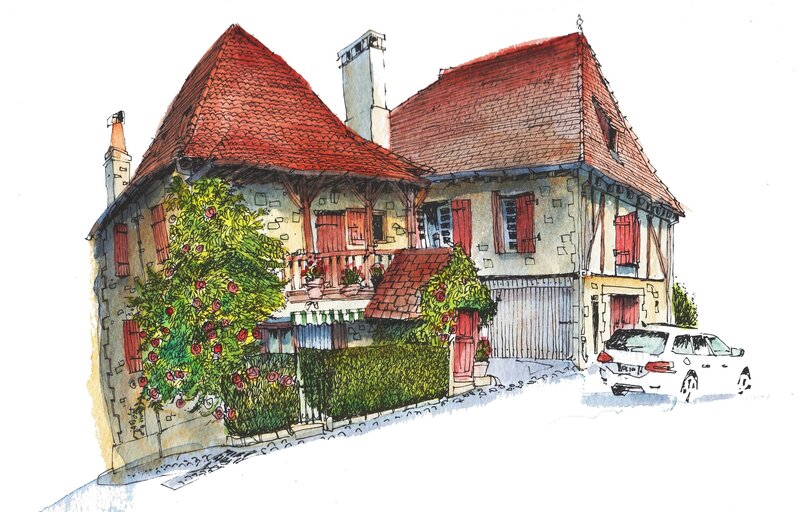 House with Red Roof — Peaceful