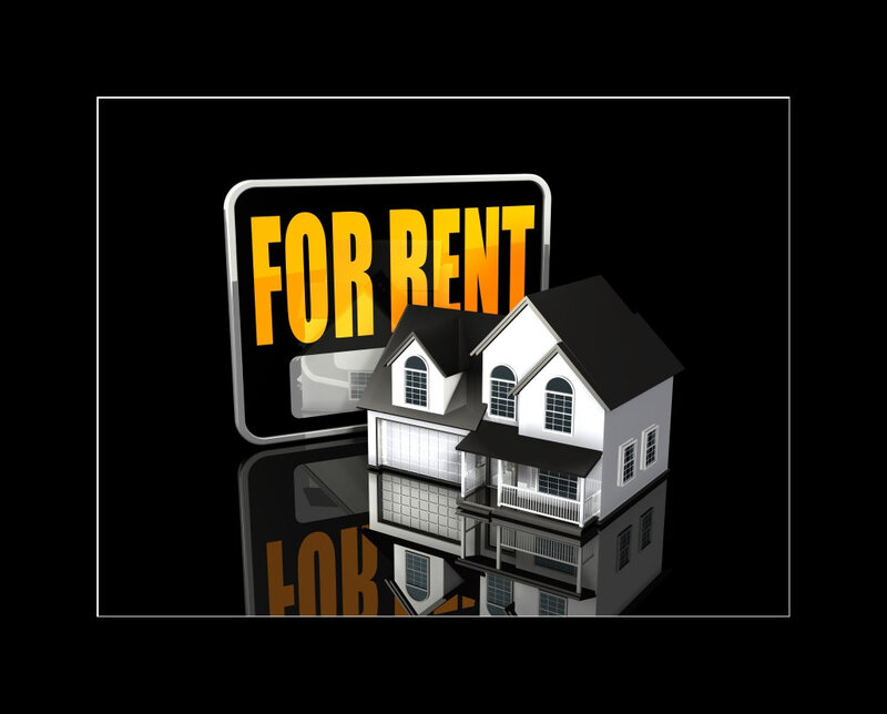 House with Rent Sign