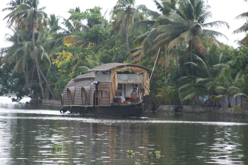 Houseboat on a tropical canal
