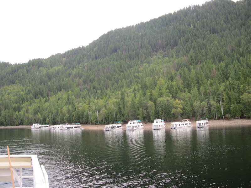 Houseboats on a Lake — Green, Serene