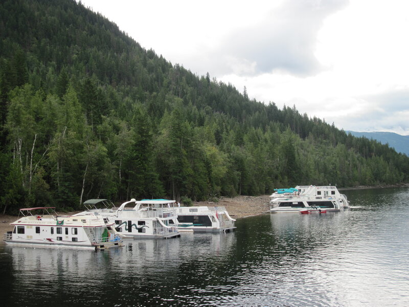 Houseboats on a Lake — Green
