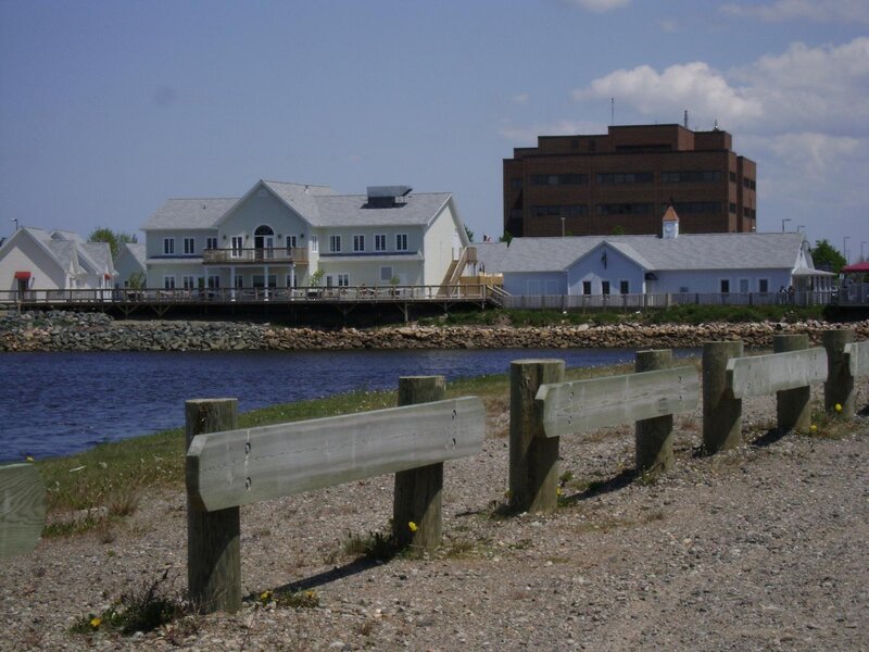 Houses along a waterfront