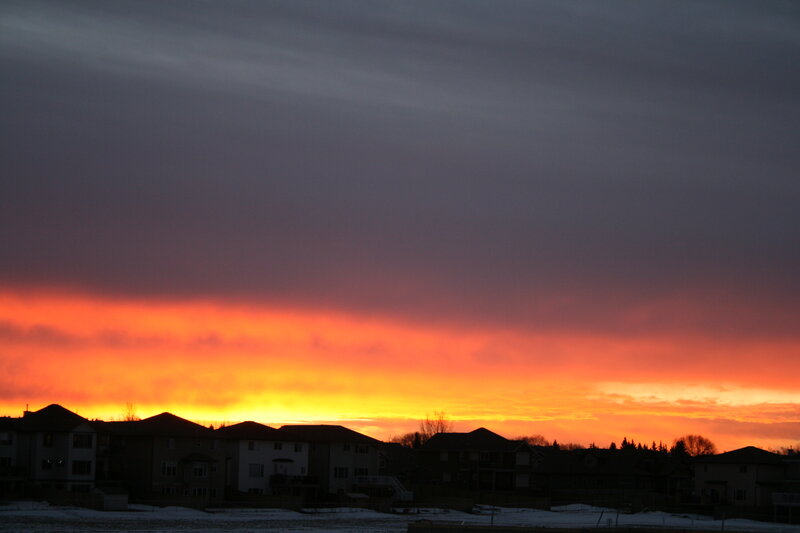 Houses at Sunset