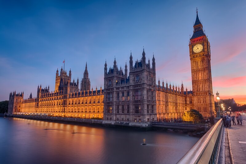 Houses of Parliament at dusk