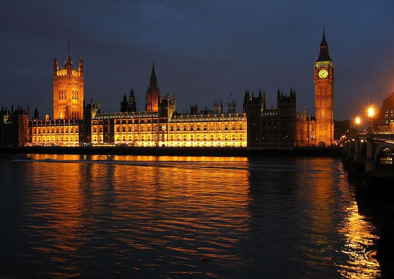 Houses of Parliament at Night — Orange
