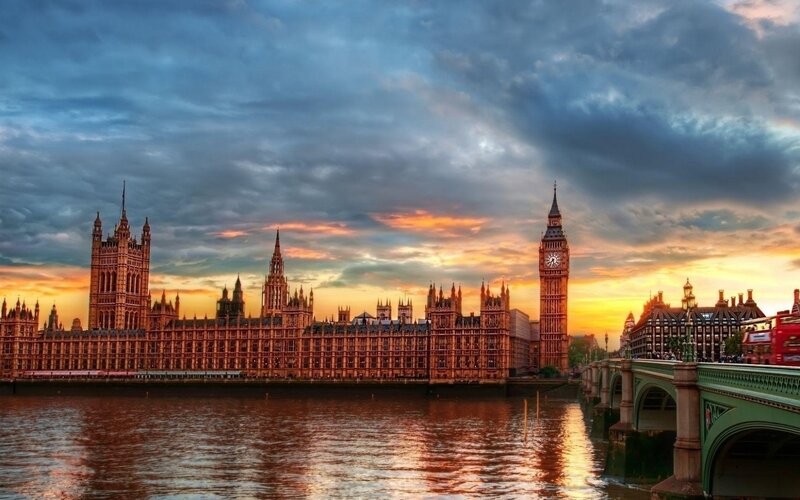 Houses of Parliament at sunset