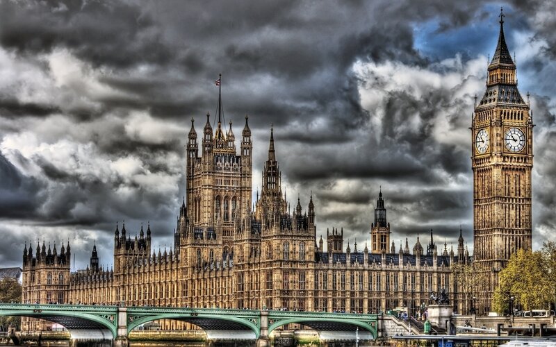 Houses of Parliament — Gray, Dramatic