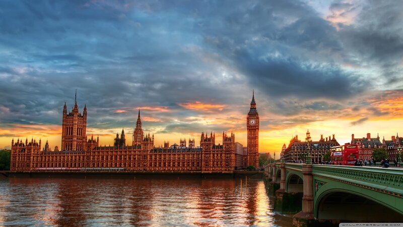 Houses of Parliament — Orange, Dramatic