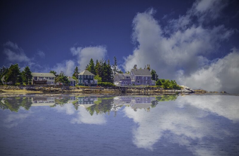 Houses on a Coastal Island