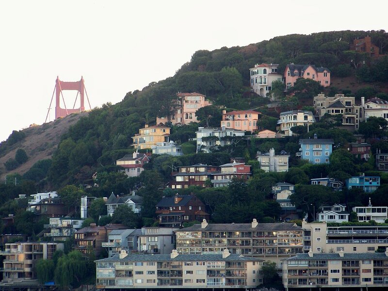 Houses on a Hillside — Green, Serene