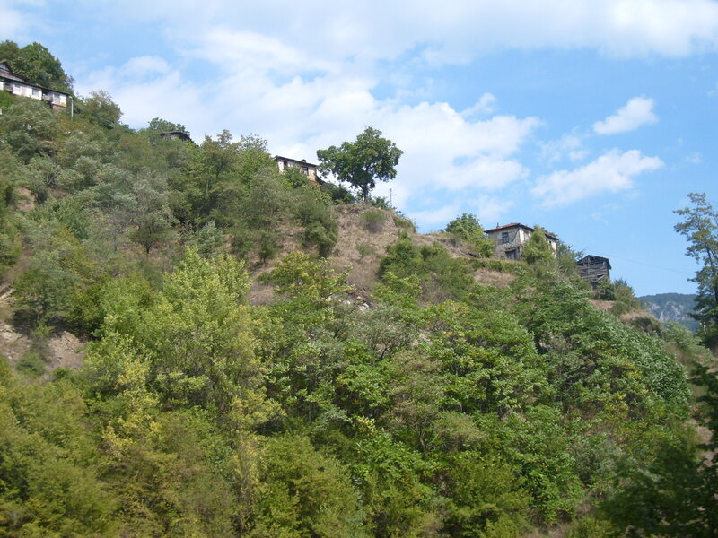 Houses on a Hillside — Green
