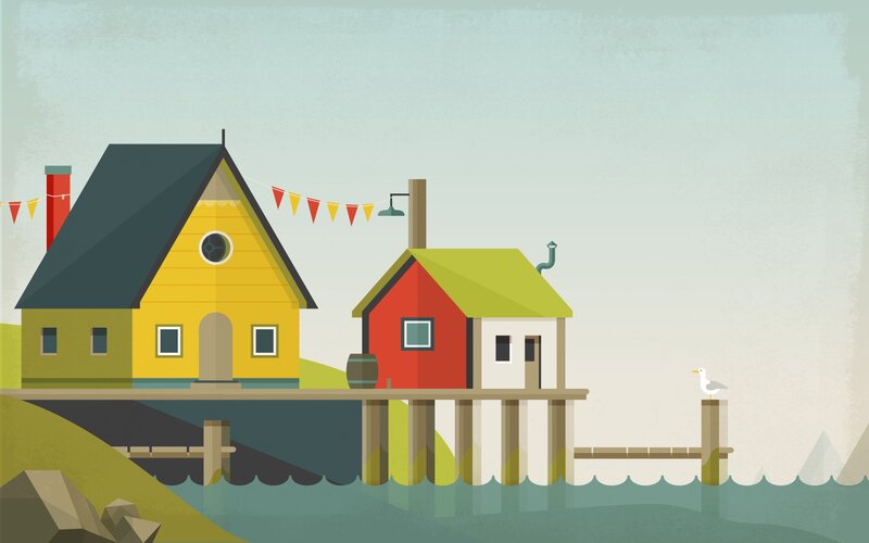 Houses on a Pier