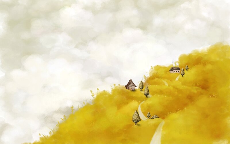 Houses on Yellow Hills — Serene