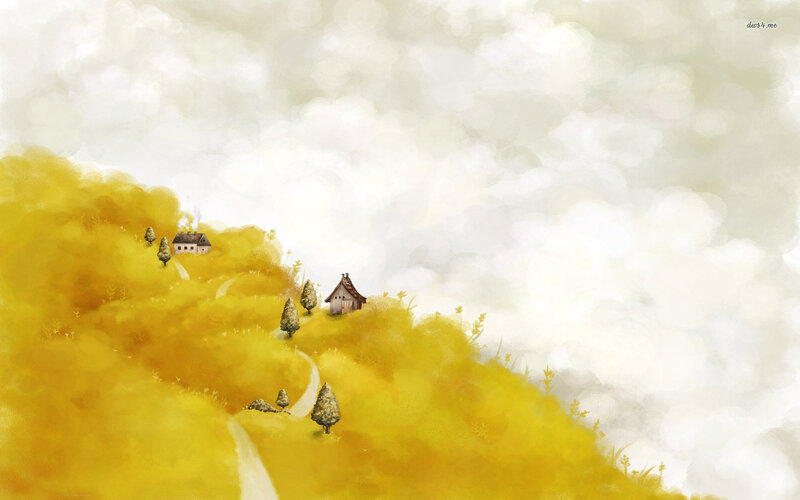 Houses on Yellow Hills