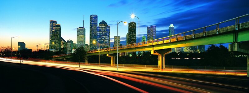 Houston skyline at dusk