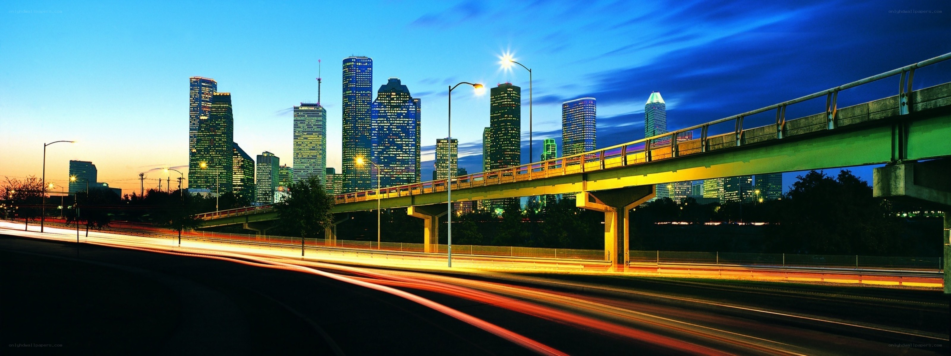 Houston skyline at dusk