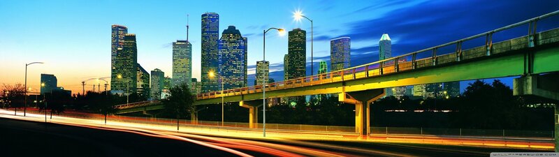 Houston skyline at dusk