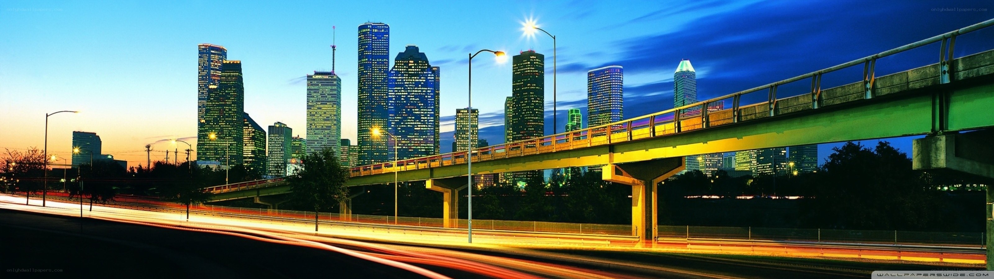 Houston skyline at dusk