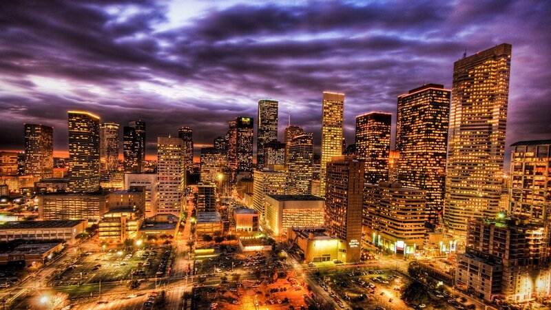 Houston skyline at dusk