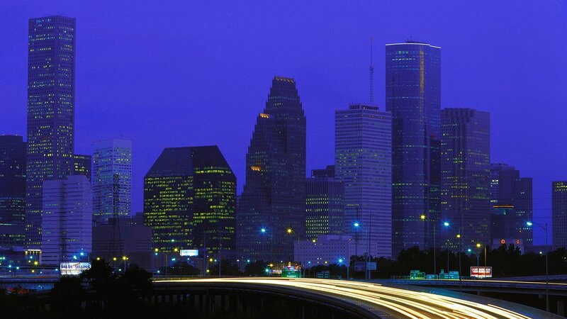 Houston skyline at dusk