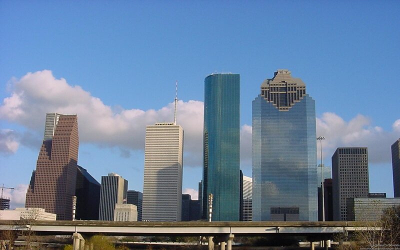 Houston skyline on a sunny day
