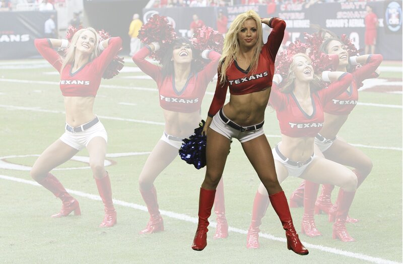 Houston Texans cheerleaders on field