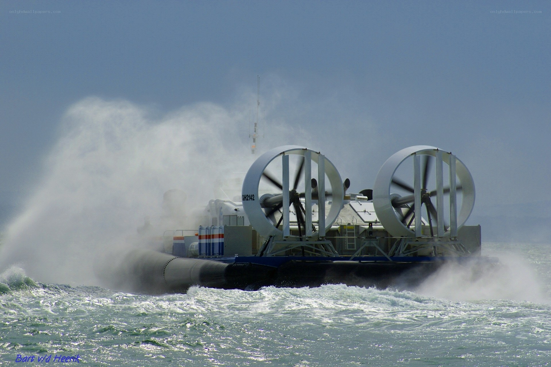 Hovercraft on the water