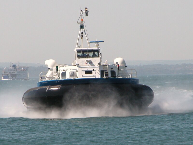 Hovercraft on the water