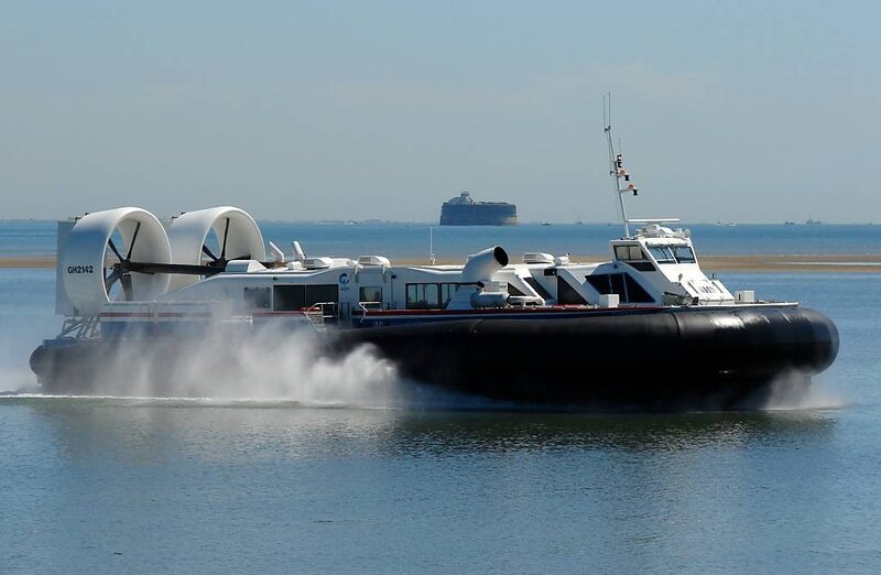 Hovercraft on the water