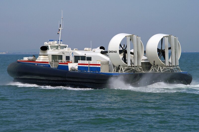 Hovercraft on Water — Blue, Active