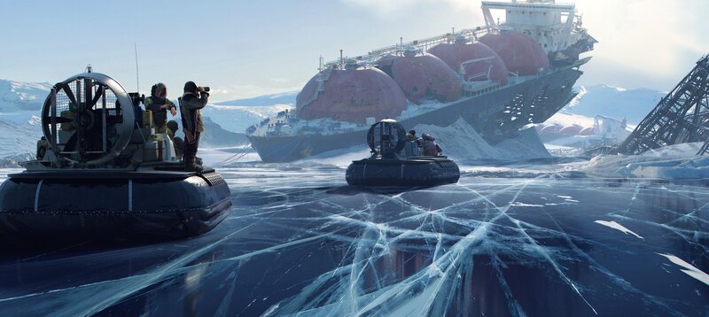 Hovercrafts on Ice