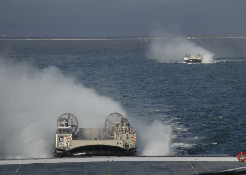 Hovercrafts on the water