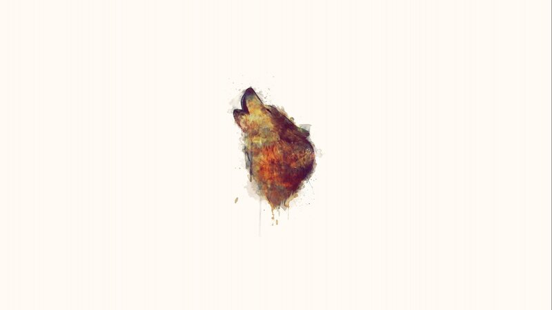 Howling Wolf — Brown, Minimalist