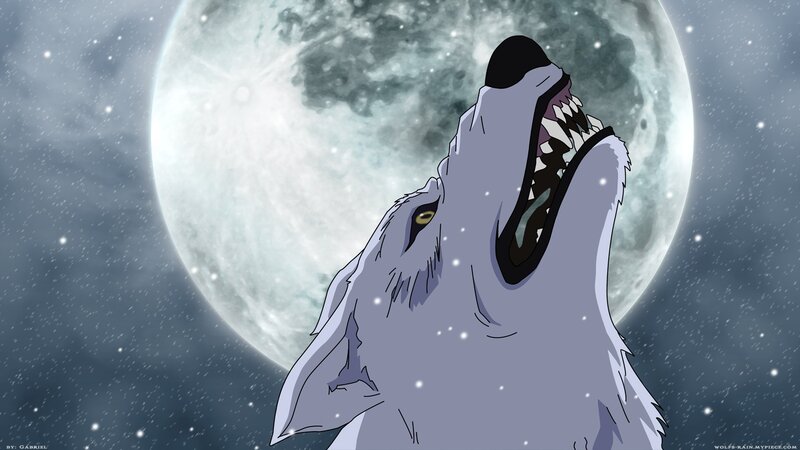 Howling Wolf — Gray, Dramatic, Night, Anime