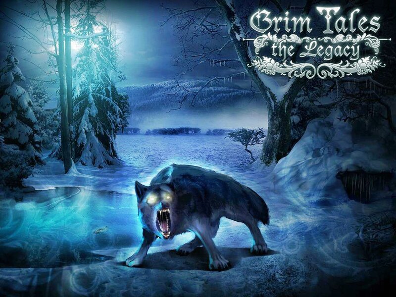 Howling Wolf in Snow — Blue