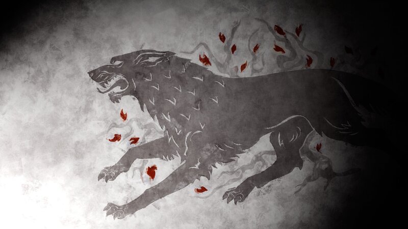 Howling Wolf Silhouette — Gray, Dramatic, Digital Art