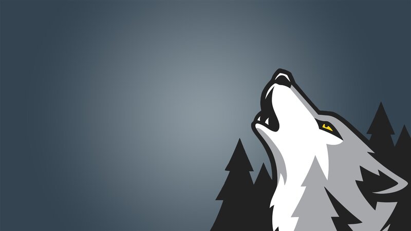 Howling Wolf Silhouette — Gray, Dramatic