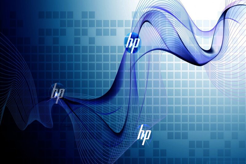 HP abstract blue wave design