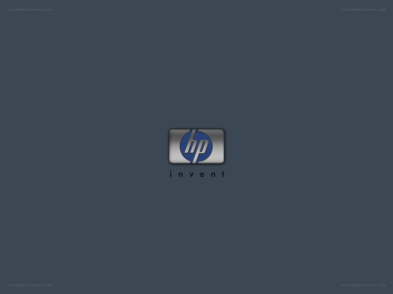 HP Invent logo on dark background