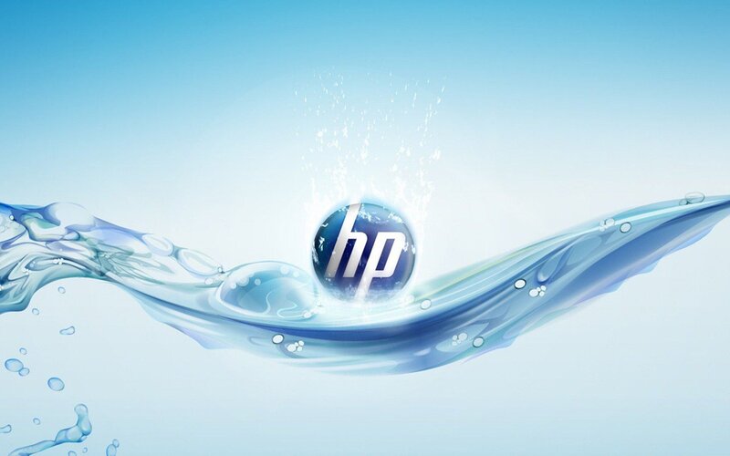 Hp Logo in Water — Blue