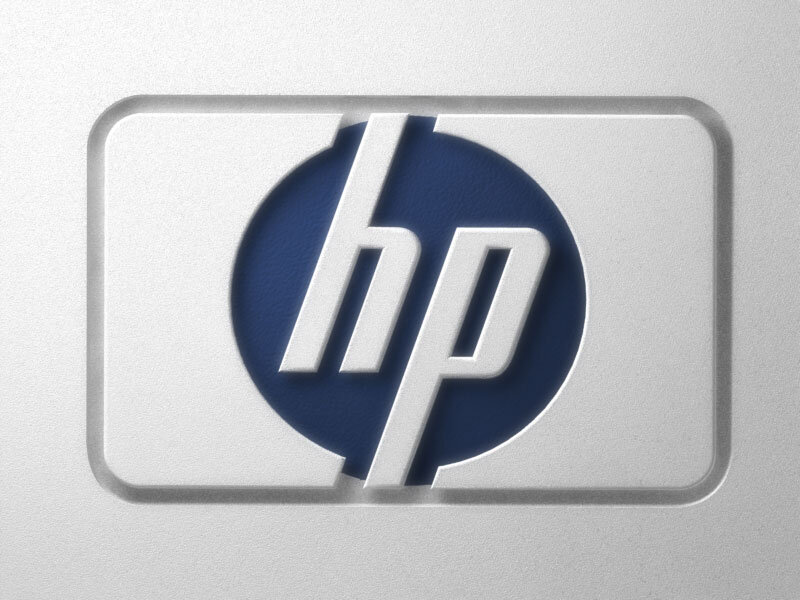 HP logo on a device